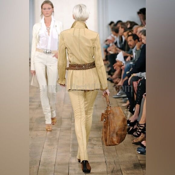 Ralph Lauren Collection ~ Spring 2011 Runway Deer Suede Leather Western Jacket - Picture 5 of 17